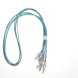 Collar largo triskel blue